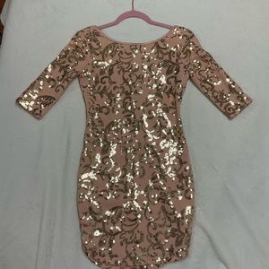 Short cocktail sequin dress